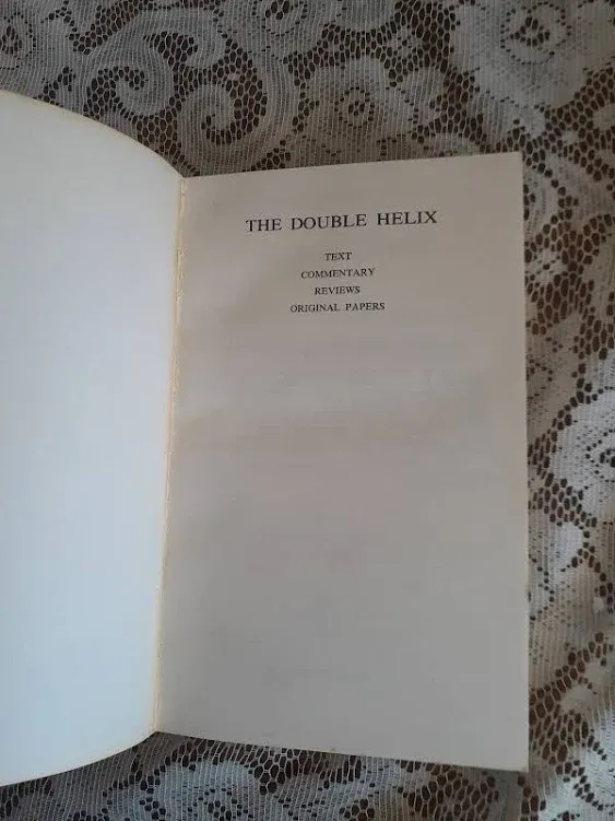 The Double Helix: A Personal Account of the Discovery of the Structure of DNA by James D Watson, Vintage 1980 Paperback Science Book