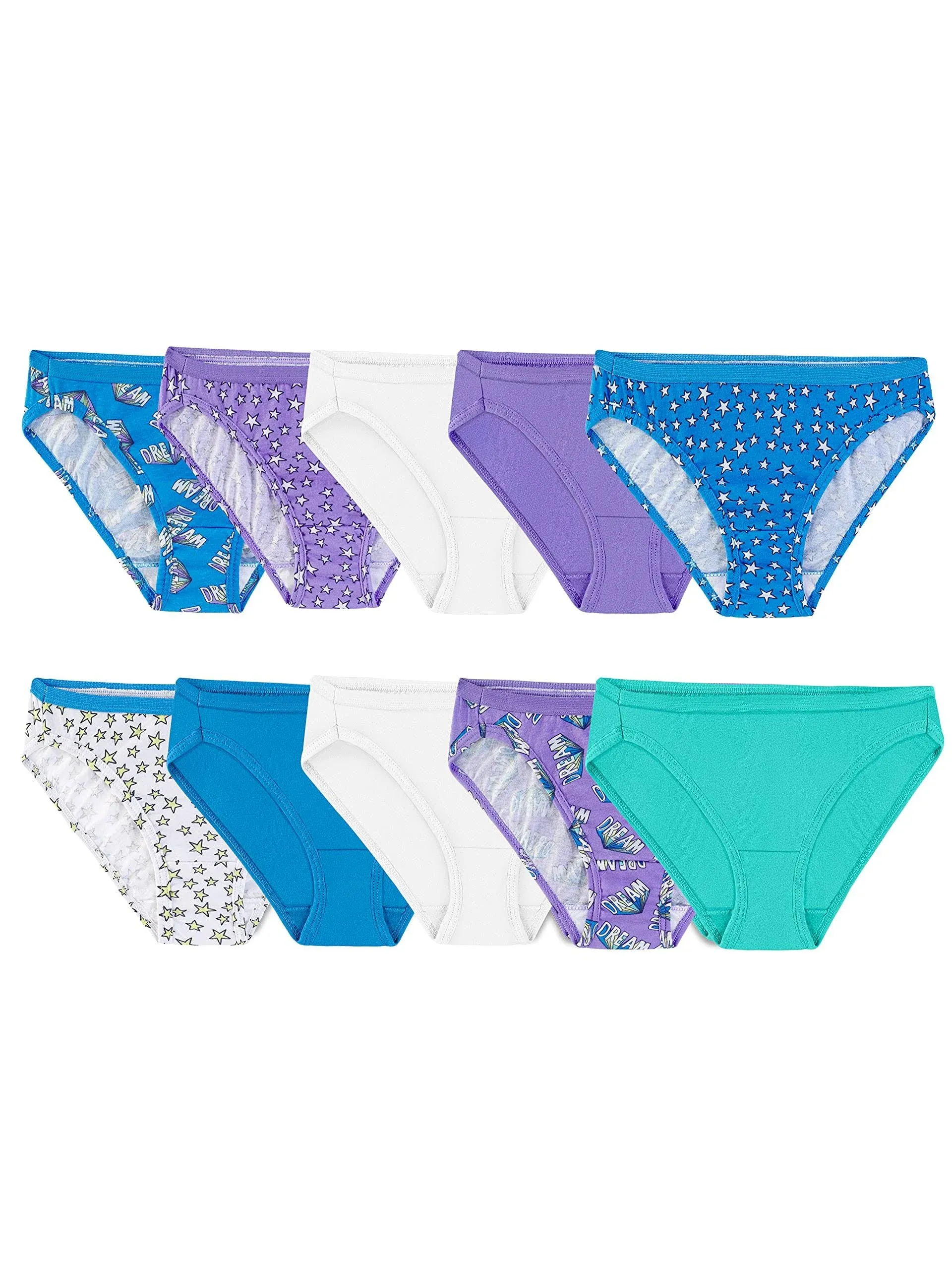 Fruit of the Loom Girl's Assorted Cotton Bikini Underwear