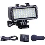 Suptig Diving Light High Power Dimmable Waterproof LED Video Light Fill Night Light Diving Underwater Light Waterproof 147ft for Gopro Hero 13/Hero 12/11/10/9/8/7/6/5/5S/4/3+ More Action Cam