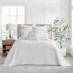 Levtex Home Mills Waffle Bedspread Set, White, King