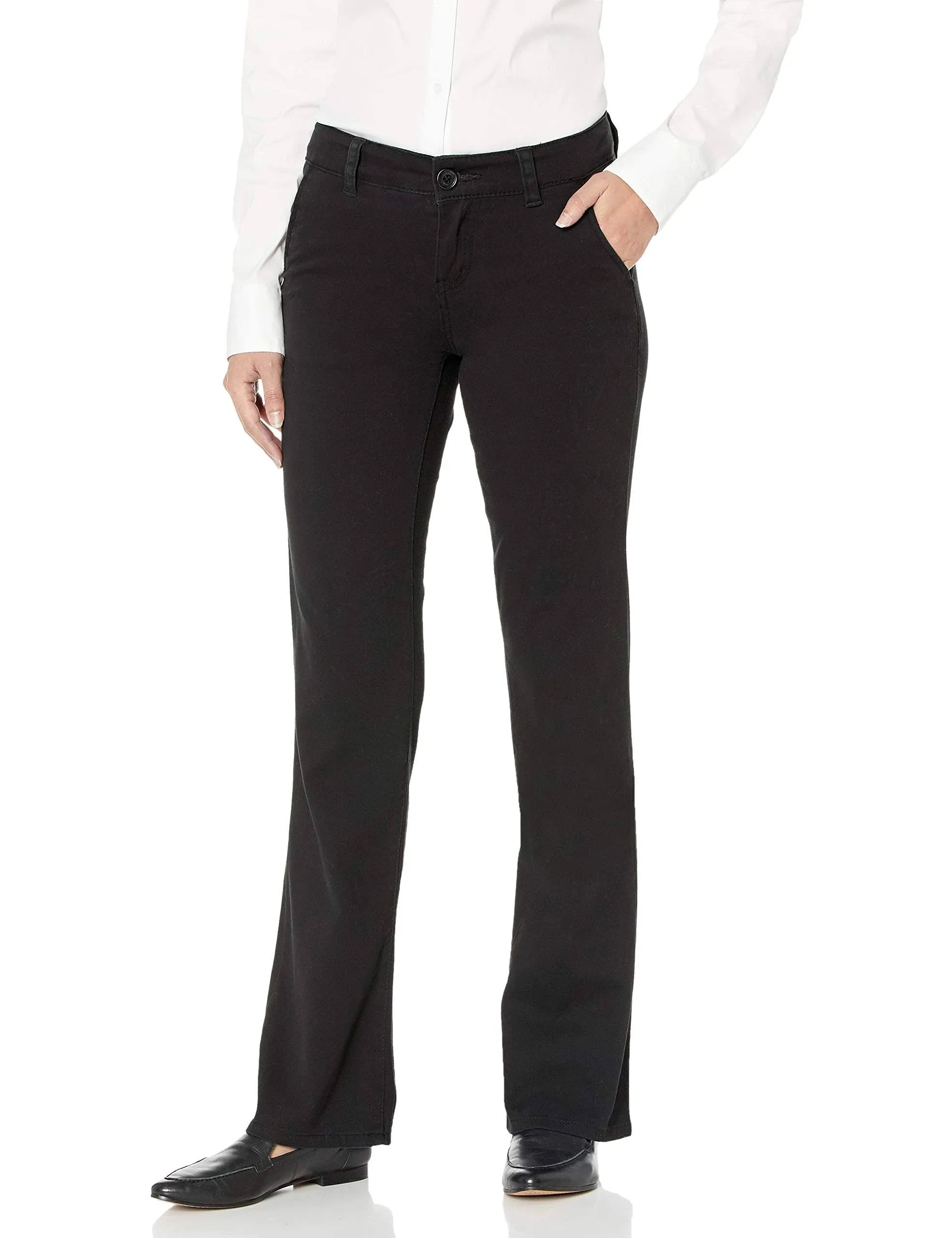 Unionbay Juniors Heather Solid Uniform Pants Black 1