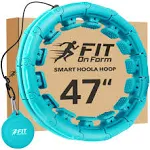 Infinity Weighted Hula Fit Hoop for Adult Weight Loss, 2 in 1 Smart Fitness Exercise Hoop for Women ABS Workout, Fit On Form 24/28/32 Detachable