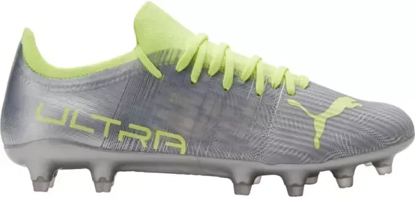 Puma Women's Ultra 3.4 FG Soccer Cleats (Silver/Green, 6)