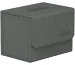 Ultimate Guard Sidewinder 80+, Deck Box for 80 Double-Sleeved TCG Cards, Grey, Magnetic Closure & Microfiber Inner Lining for Secure Storage