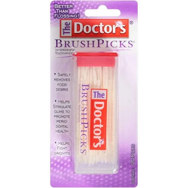 The Doctor's BrushPicks Interdental Toothpicks, 120 Picks