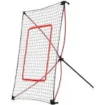 NET PLAYZ PitchBack Portable Baseball Rebound Net, 5ft x 3ft, Quick Set Up, Lightweight, Multi Angle Adjustment, Baseball Training Net, Suitable for Throwing, Pitching & Fielding, Black