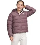 The North Face Reversible North Down Hooded Jacket Girls Fawn Grey L