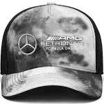 Mercedes AMG Petronas Racing Tie-Dye Trucker Cap - Formula 1 Lewis Hamilton Hat