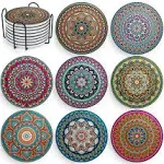 adamsbargainshop Mandala Drink Coasters