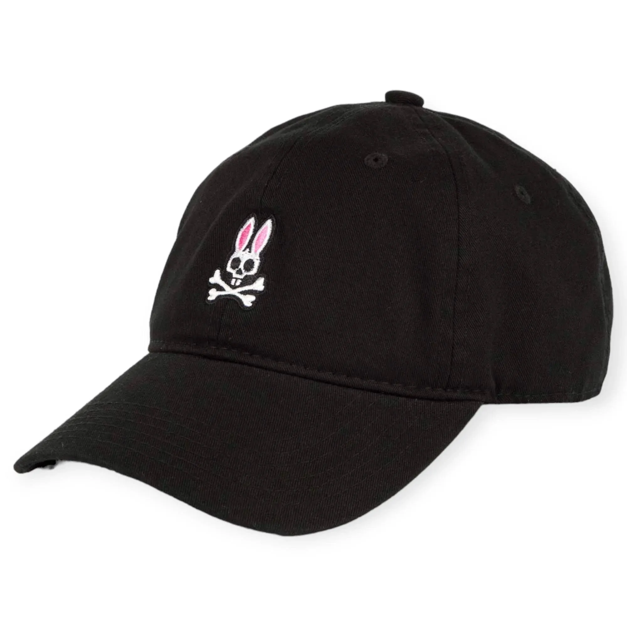 Psycho Bunny Men Core Sunbleached Cap (Black)