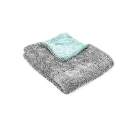 The Rag Company 51616-Liquid8r-Aqua Cyclone 16X16 Twist Drying Towel Aqua & Grey