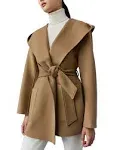 Shop Mackage Azra Wool Wrap Coat In Light Camel