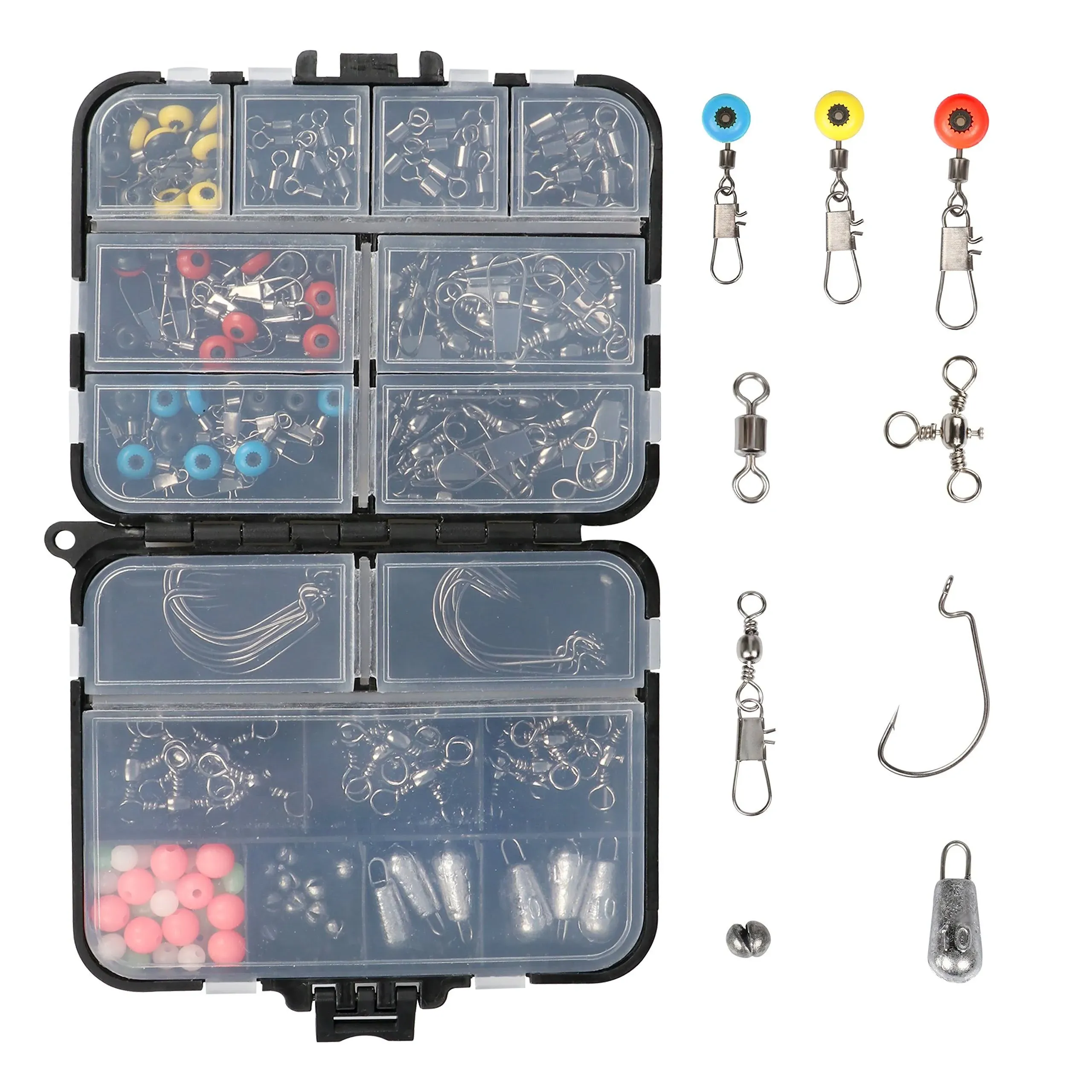 Fishing Tackle Box Set   With Hooks, Weights, Jig Heads, O Rings, Barrel Swivels, Fastlock Snaps, Saltwater Lures From Sport_11, $17.89 | DHgate.Com