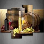 Wine Wall Art for Dining Room Wine Bar Wall Decor Kitchen Painting Pictures Print On Canvas The Picture for Living Room Kitchen Home Decor