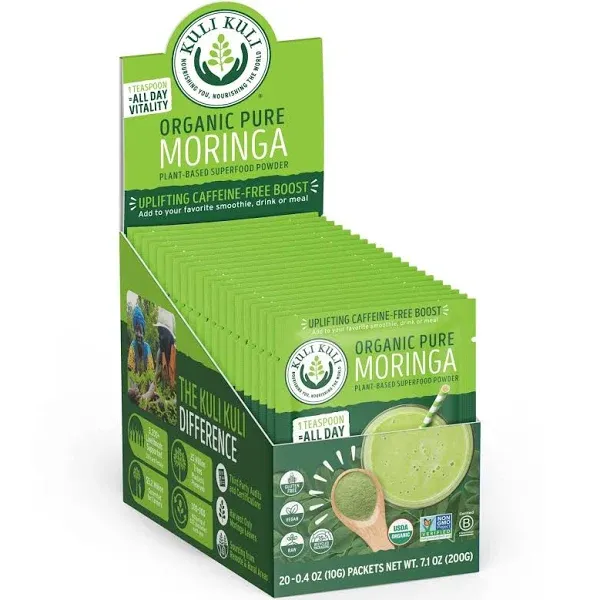 Organic Pure Moringa Powder Packets (5 or 20 Count)