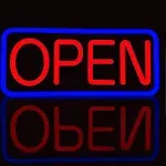 Brittech 21&#039;&#039; X 10&#039;&#039; Ultra Bright LED Neon Open Sign - Remote Controlled - Get Y