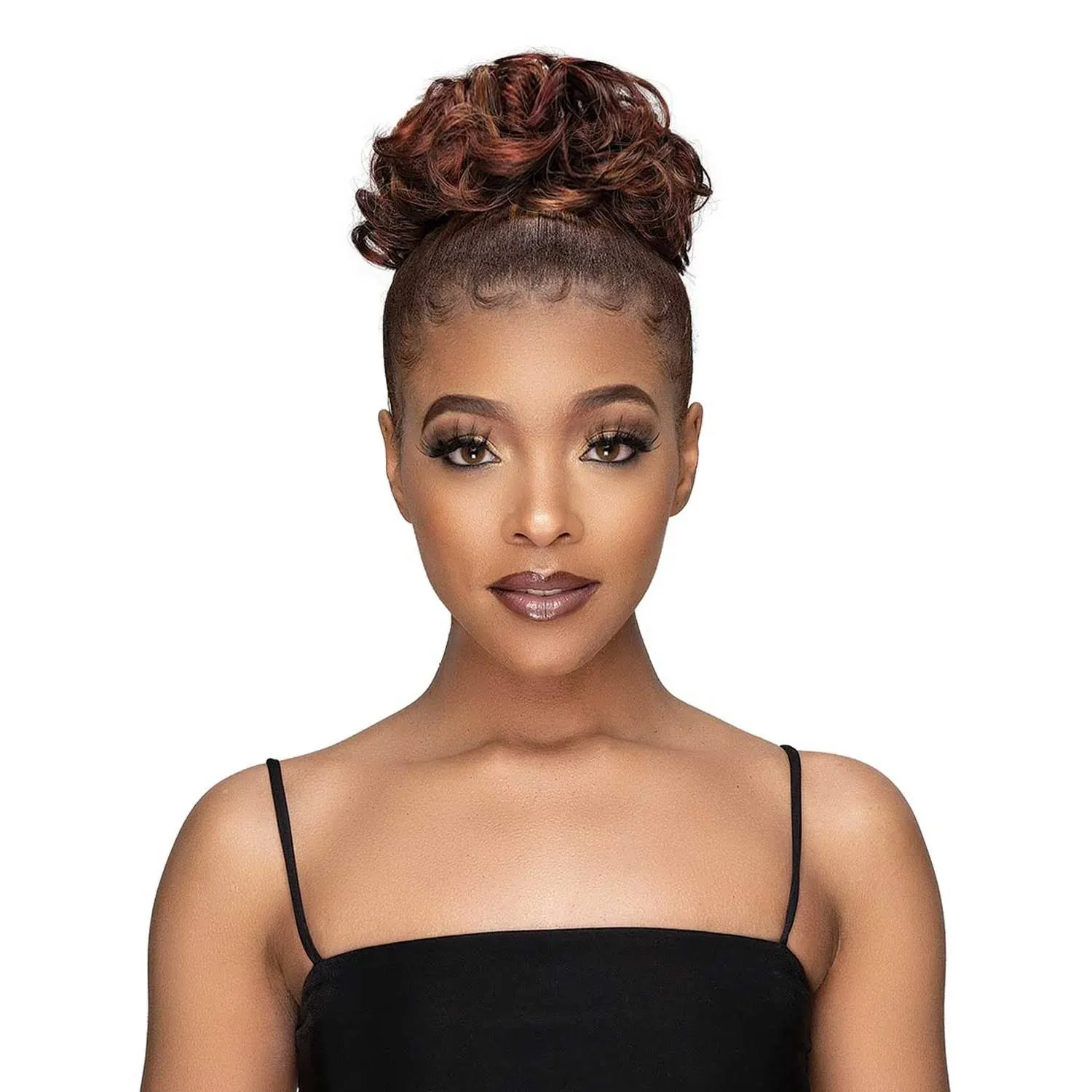 Janet Collection Human Hair Blend Bun Remy Illusion Scrunch Tendril