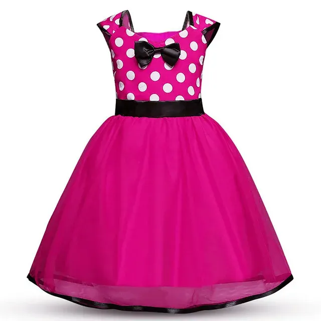 Kawell Minnie Mouse Polka Dots Princess Pageant Girl's Fancy-Dress Costume, 3T, Pink