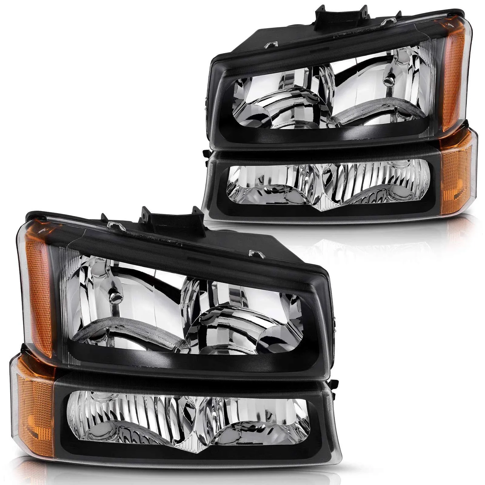 DWVO Headlights Assembly Compatible with 2003-2006 Chevy Silverado Avalanche ...