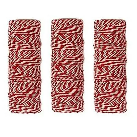 K-Kraft Gift Wrap Red Bakers Twine 3 Rolls - 120 feet each - 360 feet total