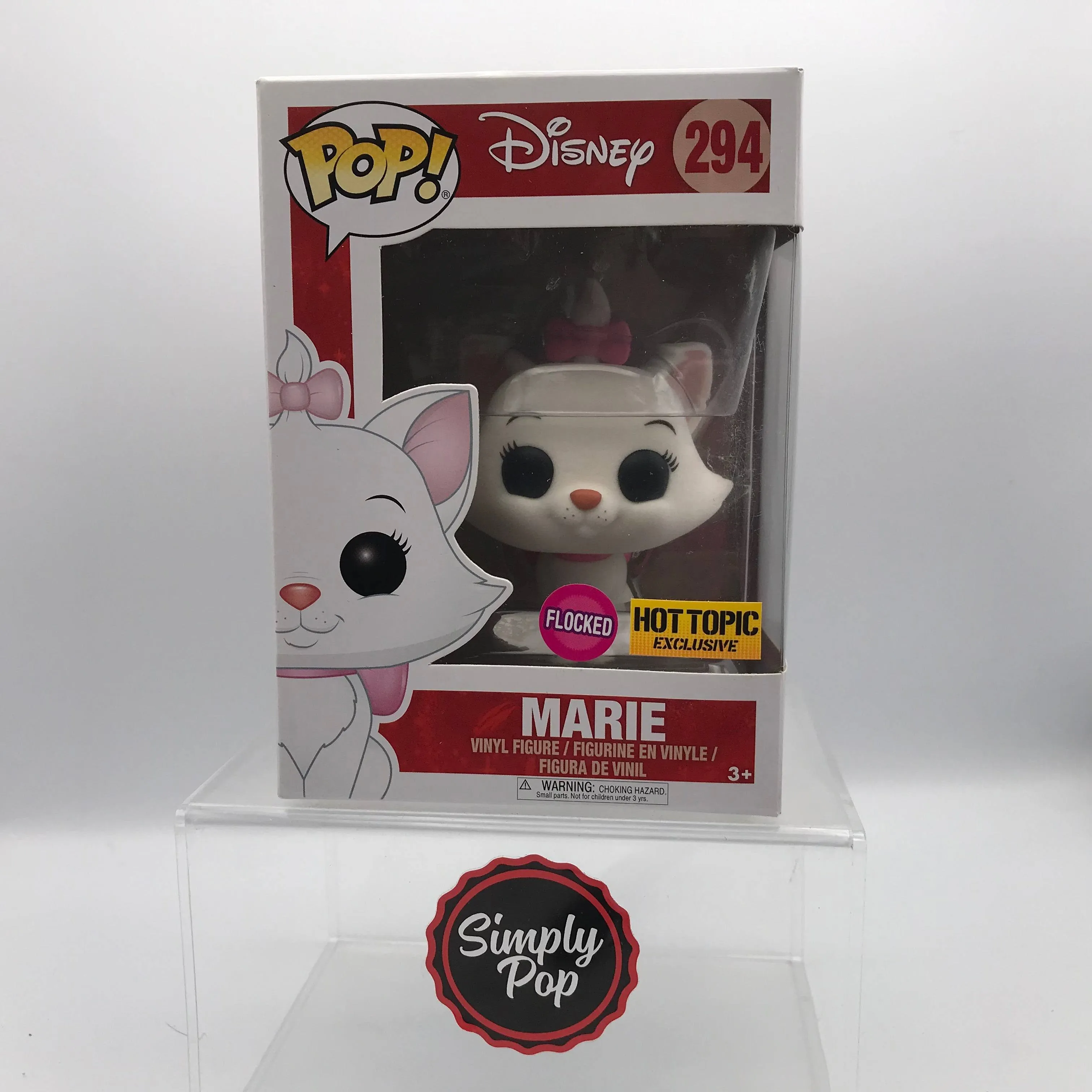 Funko POP! Disney  The Aristocats Vinyl Figure -MARIE (Flocked) #294 *Hot Topic*