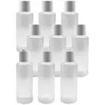 Pinnacle Mercantile Easy Squeeze Plastic Bottles with Disc Flip Cap/Lid 4 oz Set of 8 Empty