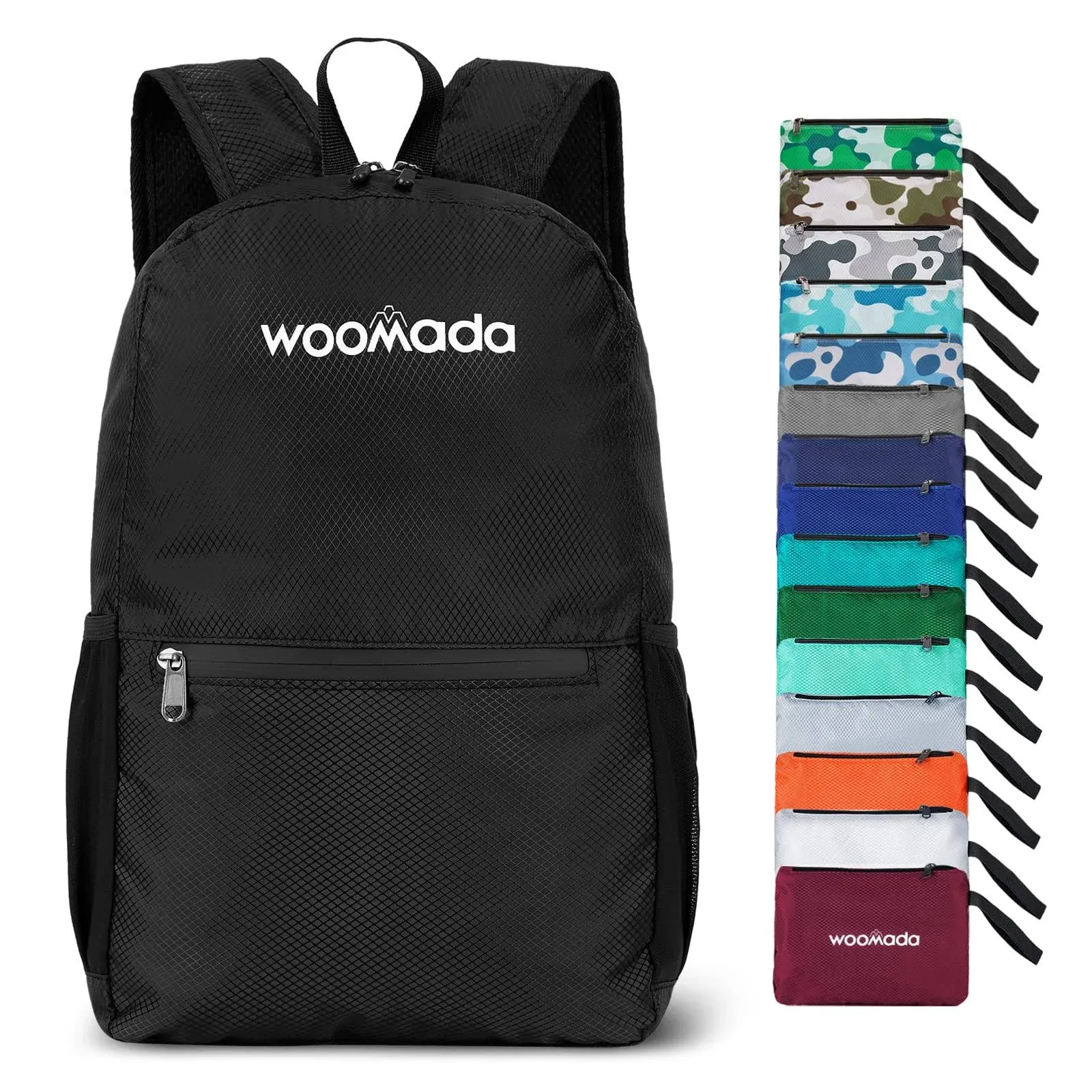 WOOMADA 17L Ultra Lightweight Packable Durable Waterproof Travel 17L, Black-2 