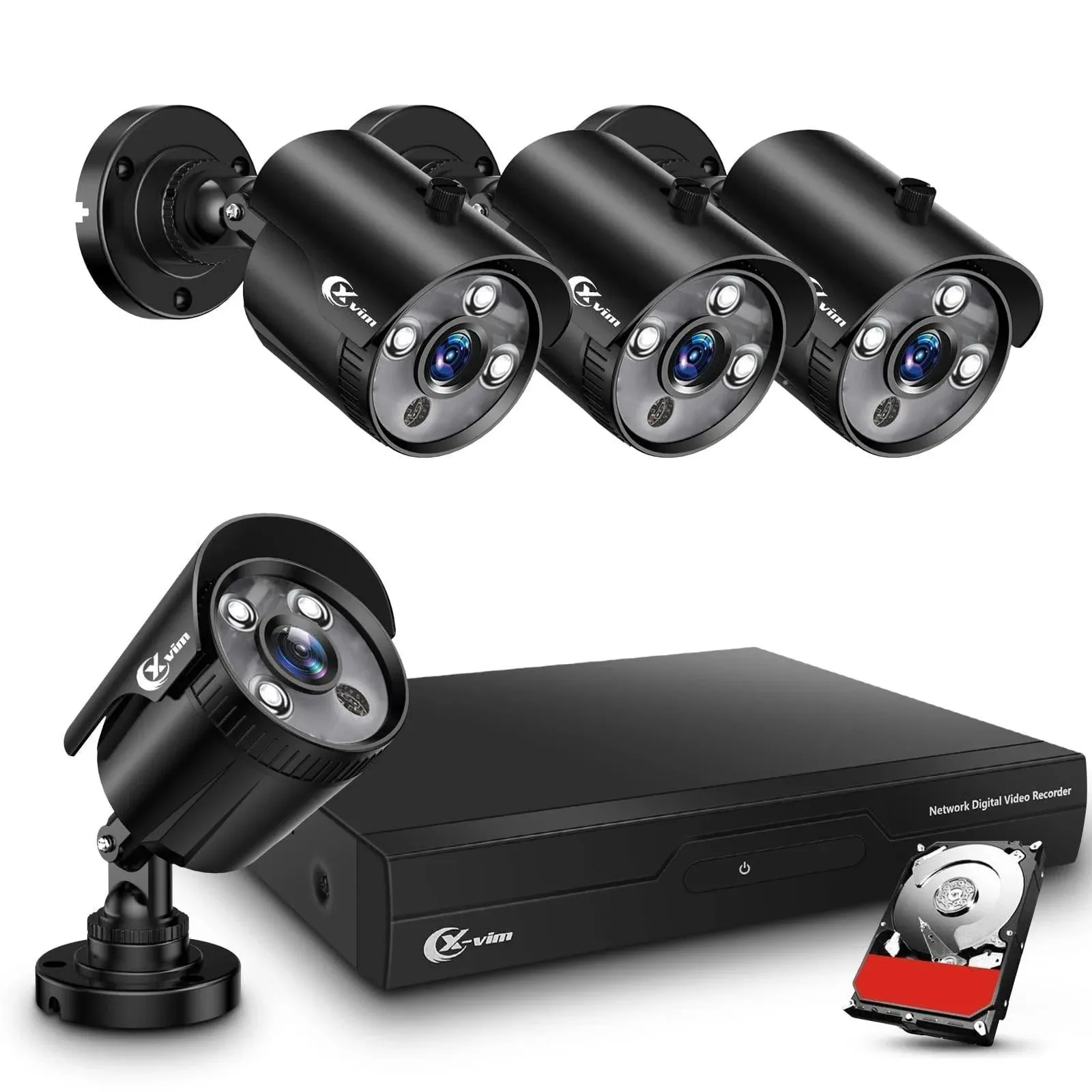 XVIM 8CH 1080P Home Security Camera System, H.264+1080P Indoor Outdoor CCTV C...