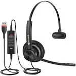 Arama USB Headset with Microphone Noise-Cancelling Comfort Fit Computer Headset with Microphone for PC Laptop Mac Skype Zoom UC Webinar Business Call