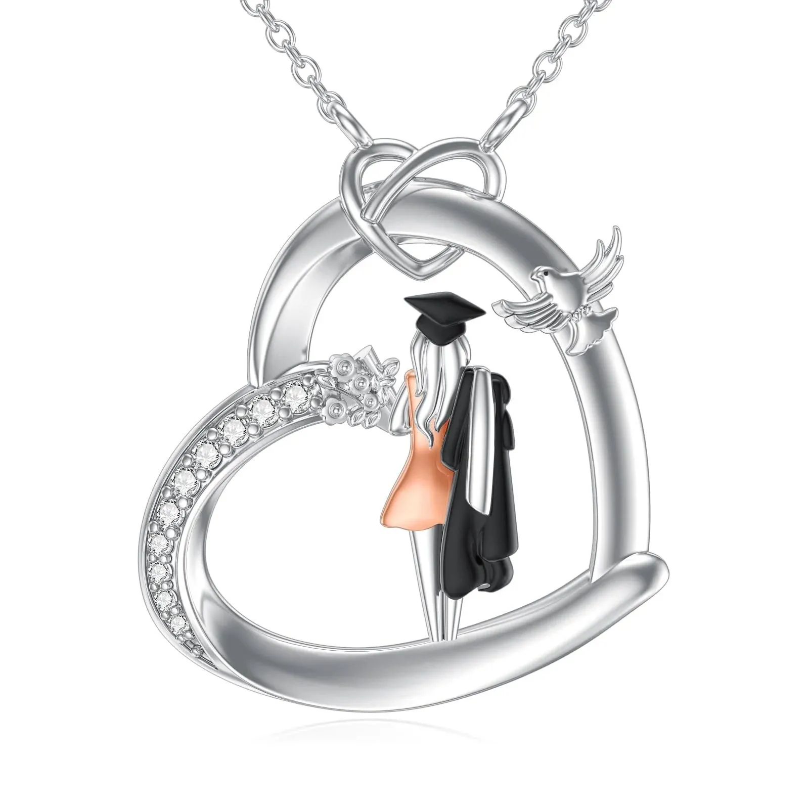 Dorunmo Graduation Gifts Graduation Necklace Sterling Silver College Graduati...