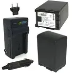 Wasabi Power Battery (2-Pack) and Charger for Canon BP-827