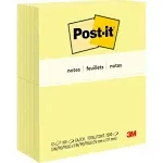 Post-It Original Notes, 3" x 5", Canary Yellow - 12 pack, 100 sheets per pad