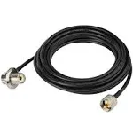 Bingfu UHF PL259 Male to UHF SO239 Female Right Angle Bulkhead Mount RG58 Cable 20 feet for Vehicle Car SUV Truck CB Radio Ham Radio Two Way Radio Amateur Radio