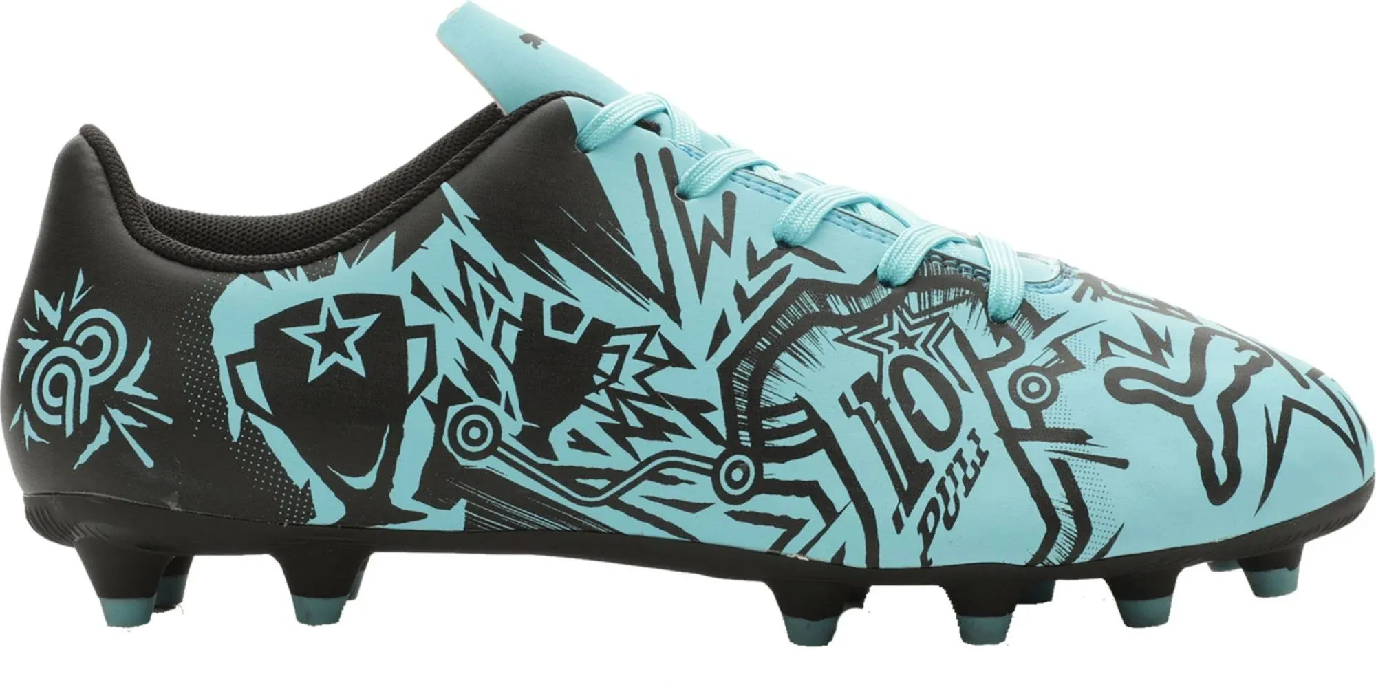 Puma x Pulisic Kids' Tacto II FG Soccer Cleats, Blue/Black