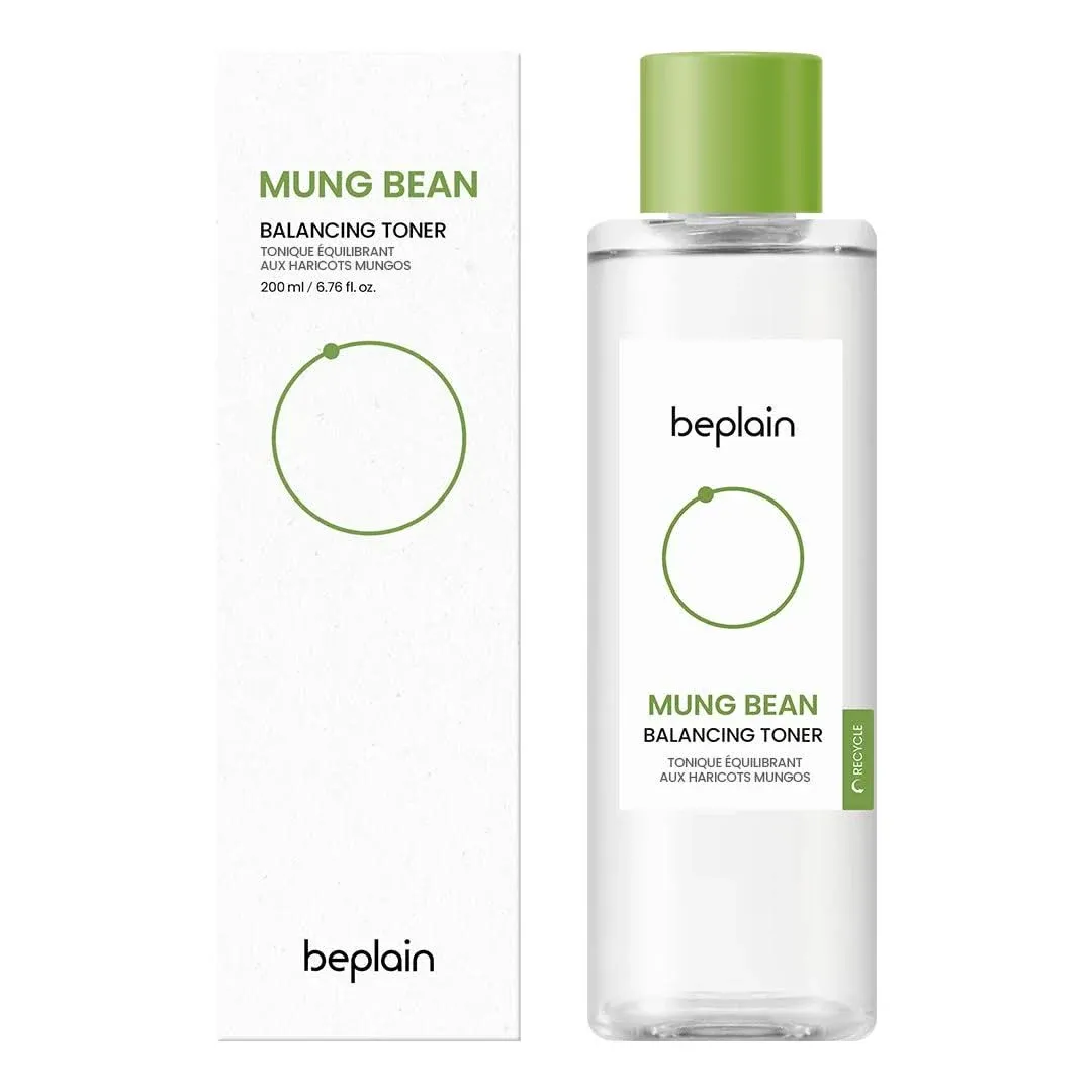 Facial Toner, Pore-Refining, Mung Bean Balancing Toner, Korean Beauty Skincare by Be Plain 200 mL