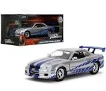 Fast & Furious 2002 Nissan Skyline GTR R34 Silver 1:32 Scale