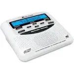 Midland WR-120 Emergency Weather Alert Radio with Alarm Clock  - White