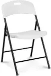 Amazon Basics Folding Plastic Chair, 350-Pound Capacity, White, 6-Pack