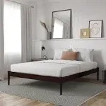 DHP Lorriana 14" Solid Pine Wood Platform Bed Frame Full Size Espresso