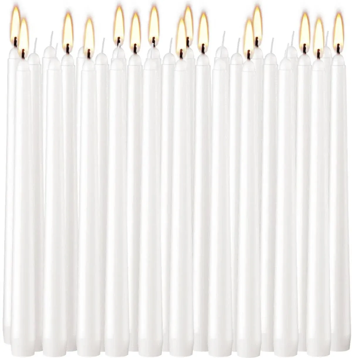 10 Inch Taper Candle 30 Pack - Home Interior Long Burning Dripless and Smokel..