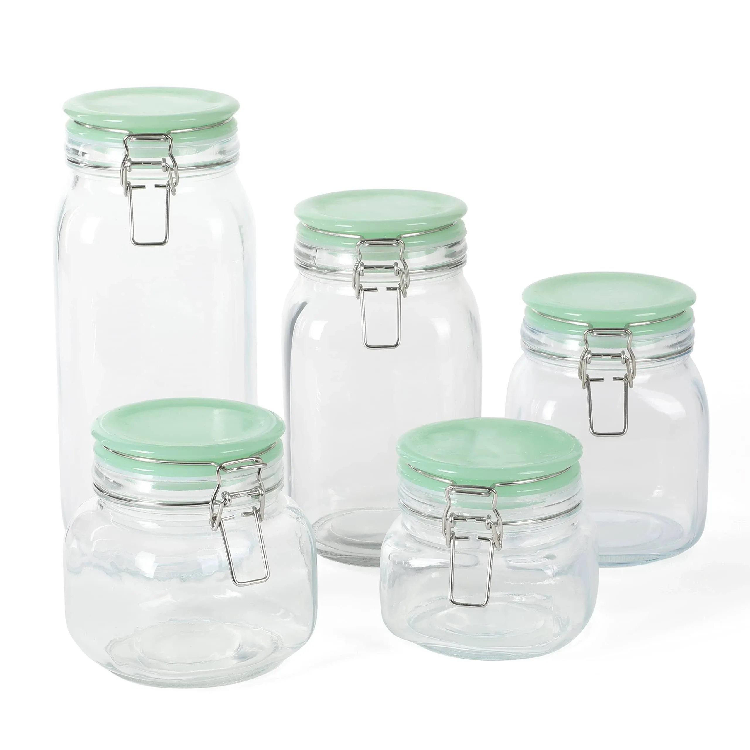 Martha Stewart Canister Set, 5-Piece, Green