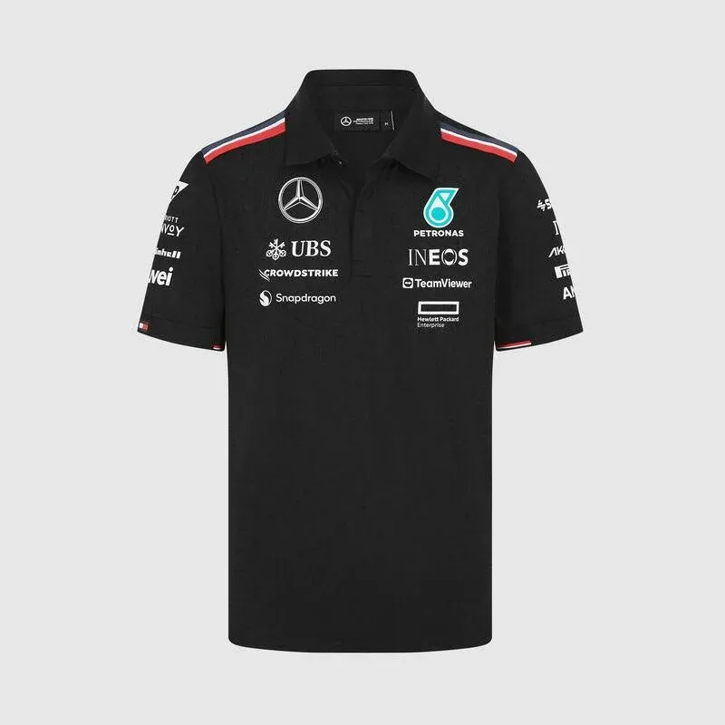 Mercedes AMG Petronas Tommy Hilfiger Mens L Large F1 Racing Team Polo T Shirt