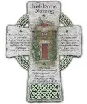 Irish Home Blessing Resin Wall Cross, Housewarming or Wedding Gift with Bless...