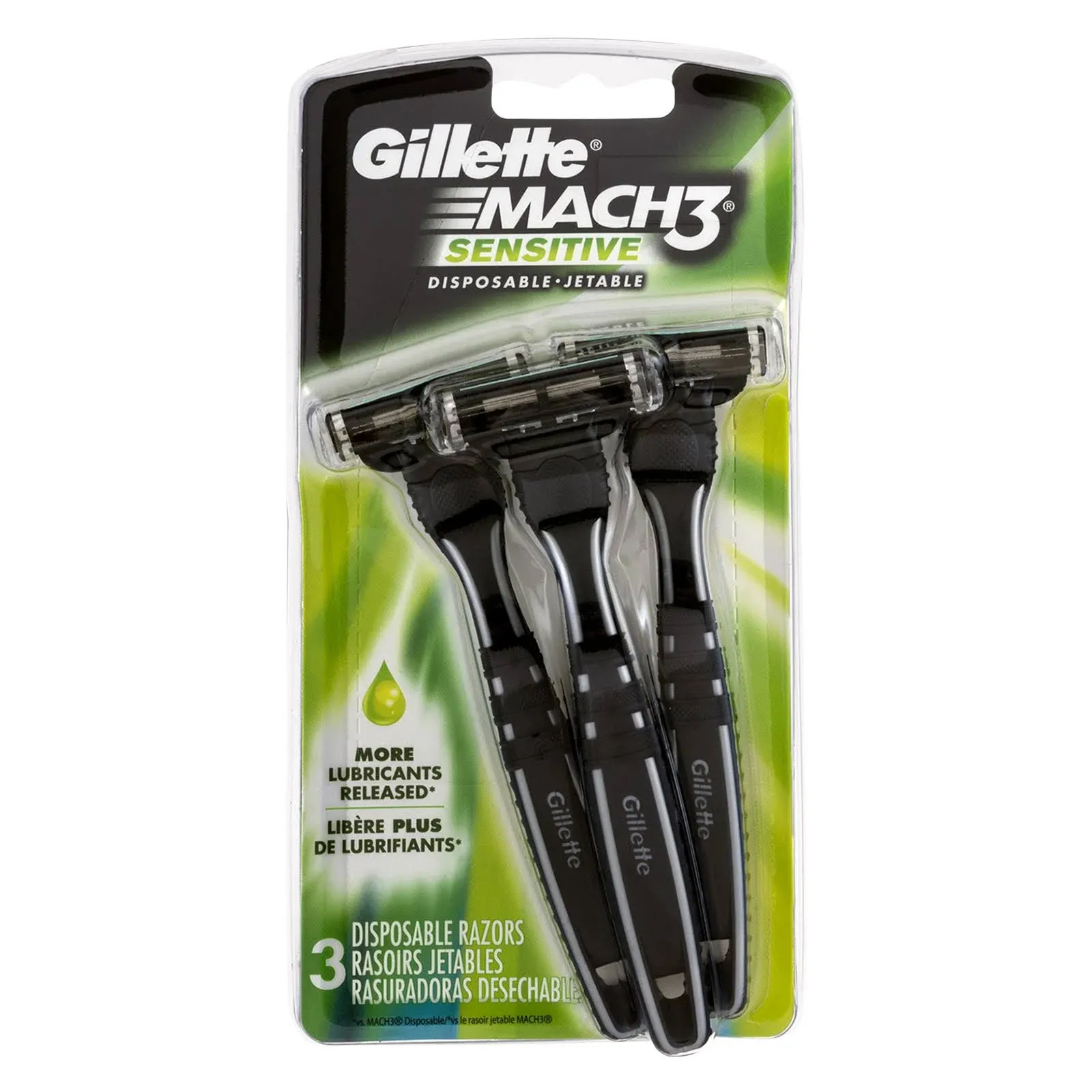 Gillette Mach3 Sensitive Disposable Razors - 3 count