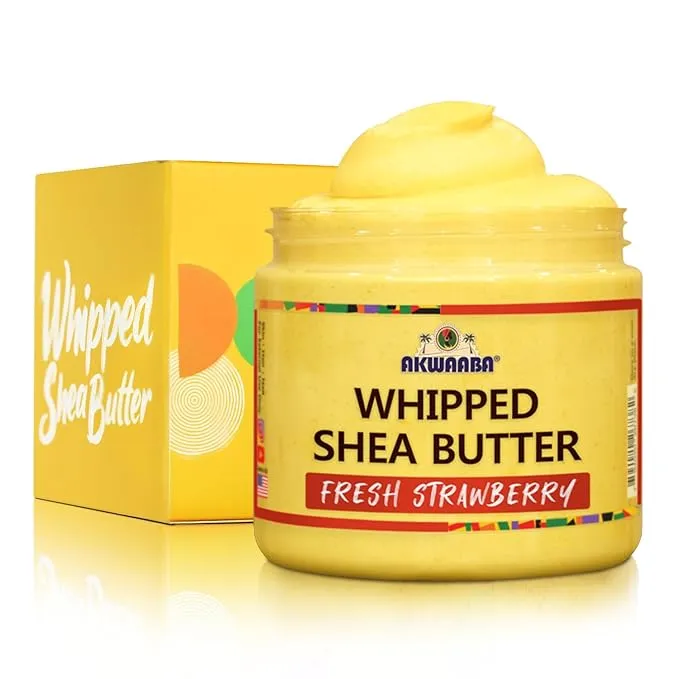 Akwaaba Whipped Shea Butter(Fresh Strawberry) 12oz