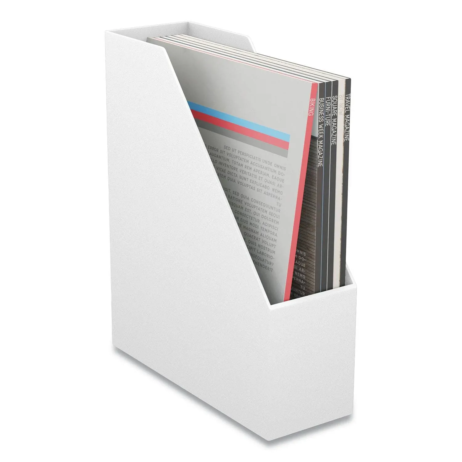 Tru Red Plastic Magazine File 3.66 x 10.3 x 12.51 White