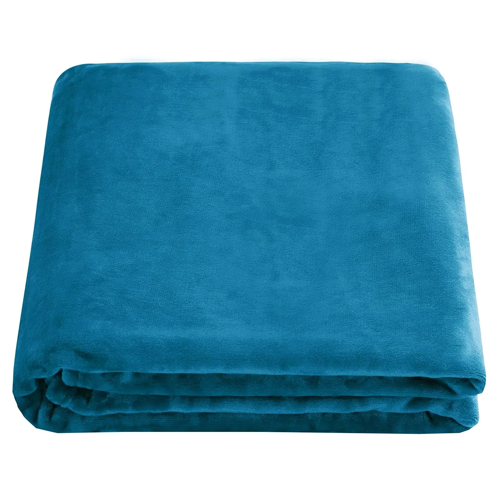 SOCHOW Flannel Fleece Blanket Twin Size, All Season Lightweight Super Soft Cozy Blanket for Bed or Couch, Blue Coral, 60" X 80"