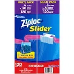 Ziploc Slider Storage Bags 120 ct Gallon