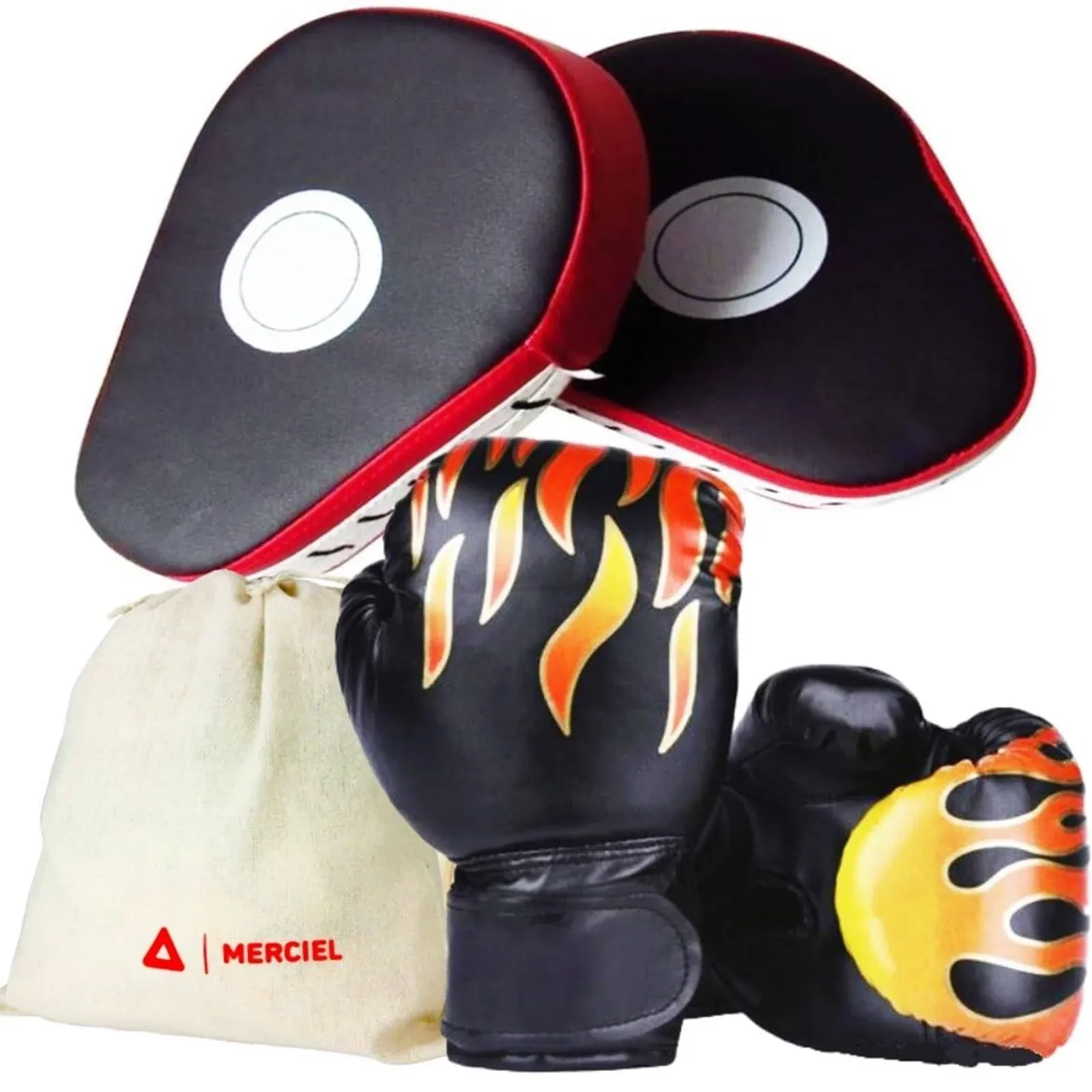 Merciel Parent-child Boxing Kids Gloves Adult Mitt Set with Storage Bag Gloves 3 ...