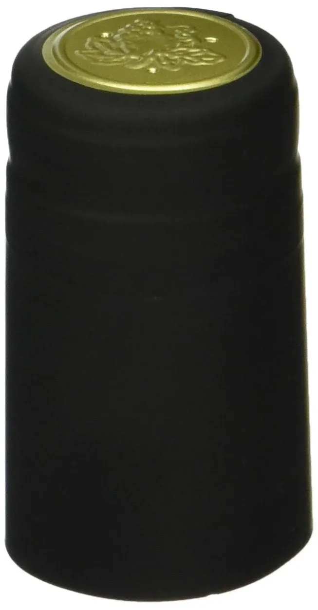 30 Black PVC Shrink Capsules